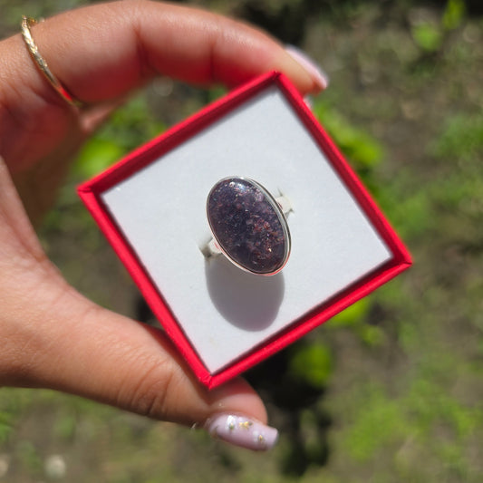 Iolite with Sunstone Inclusions Gemstone Ring - Size 6