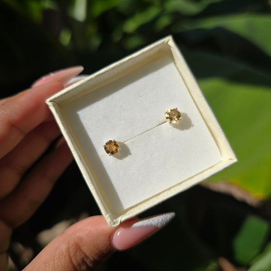 Citrine Stud Earrings