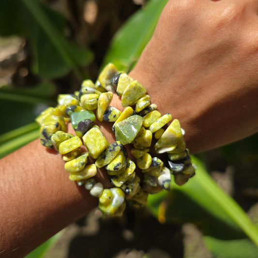 Lizardite Chip Bracelet