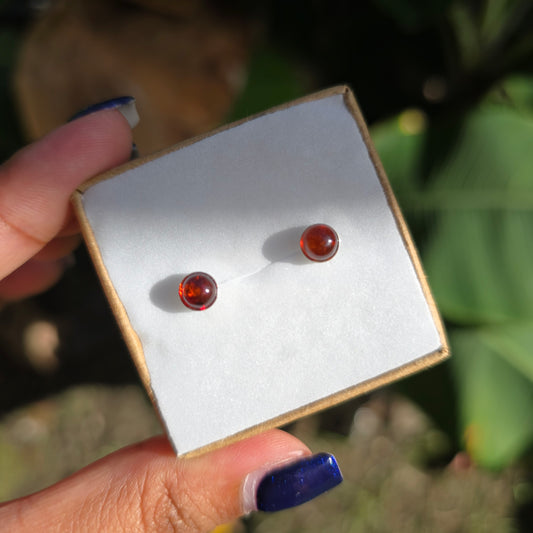 Amber Stud Earrings