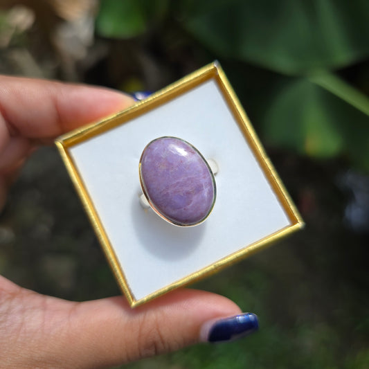 Lavender Jade Ring - Size 9