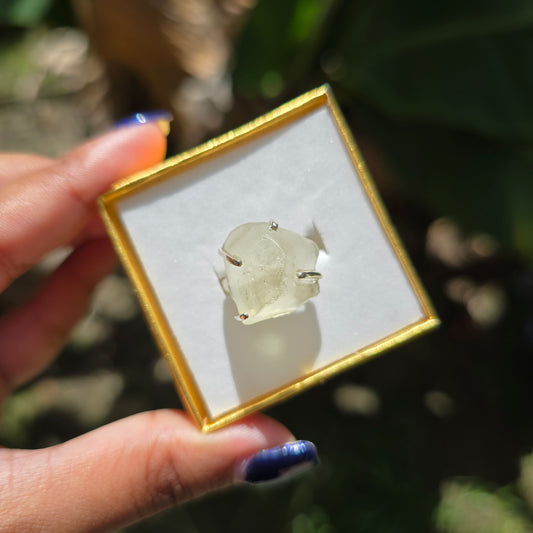 Libyan Desert Glass Ring - Size 5