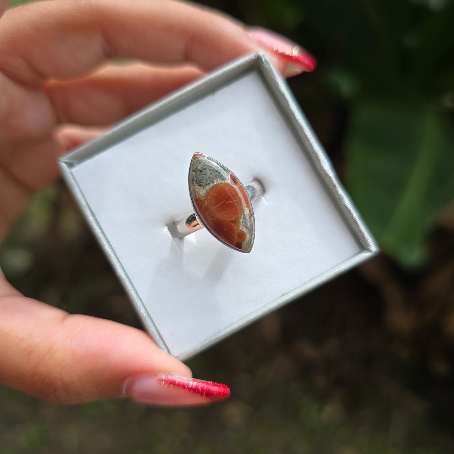 Peanut Obsidian Ring - Size 8