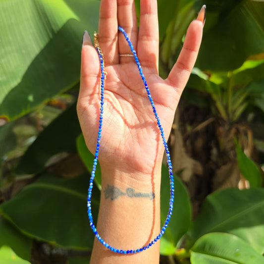 Dainty Lapis Lazuli Choker (1-2mm beads)