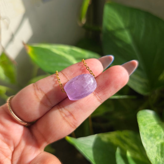 Amethyst Barrel Necklace