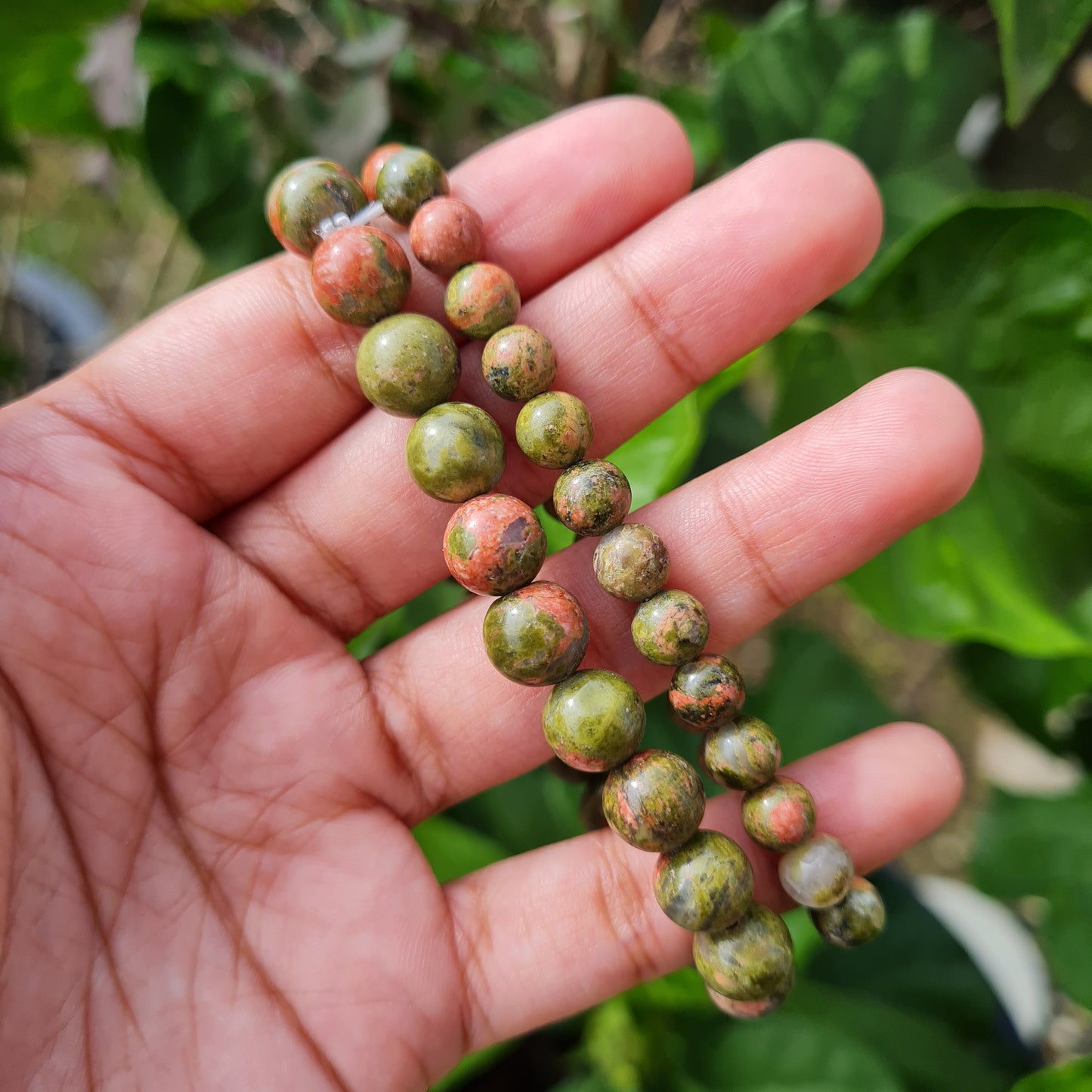 Unakite Gemstone Bracelet