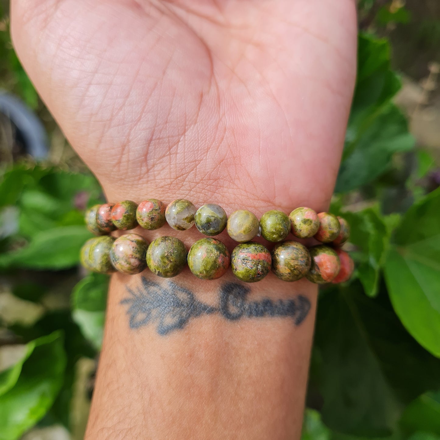 Unakite Gemstone Bracelet