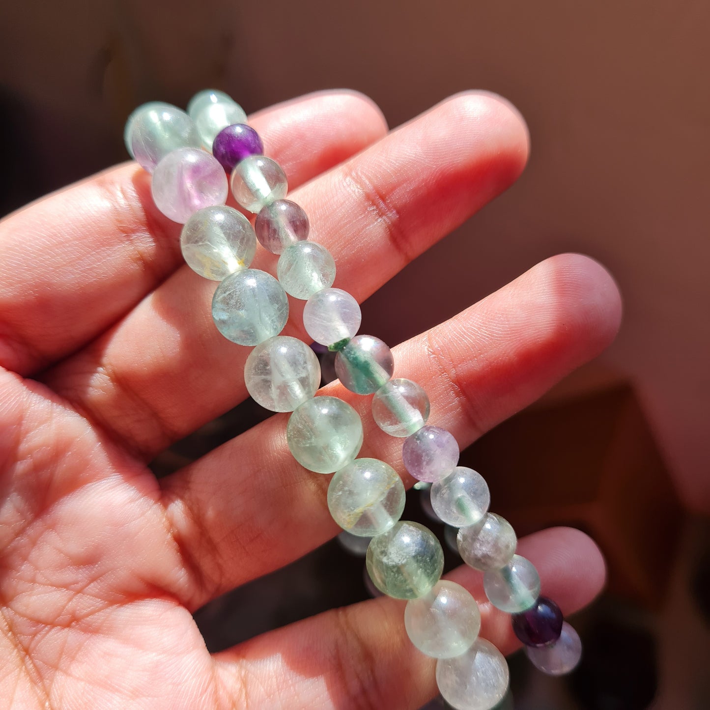 Rainbow Fluorite Gemstone Bracelet