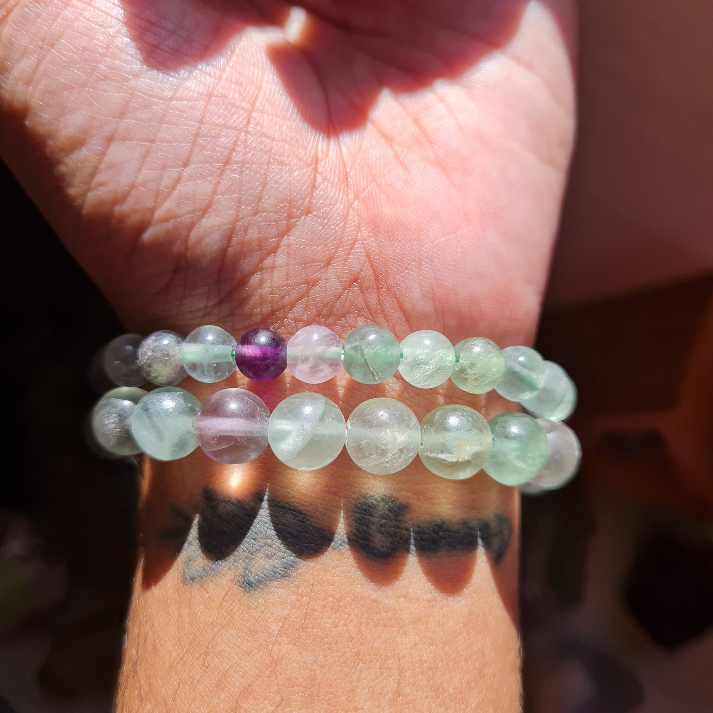 Rainbow Fluorite Gemstone Bracelet