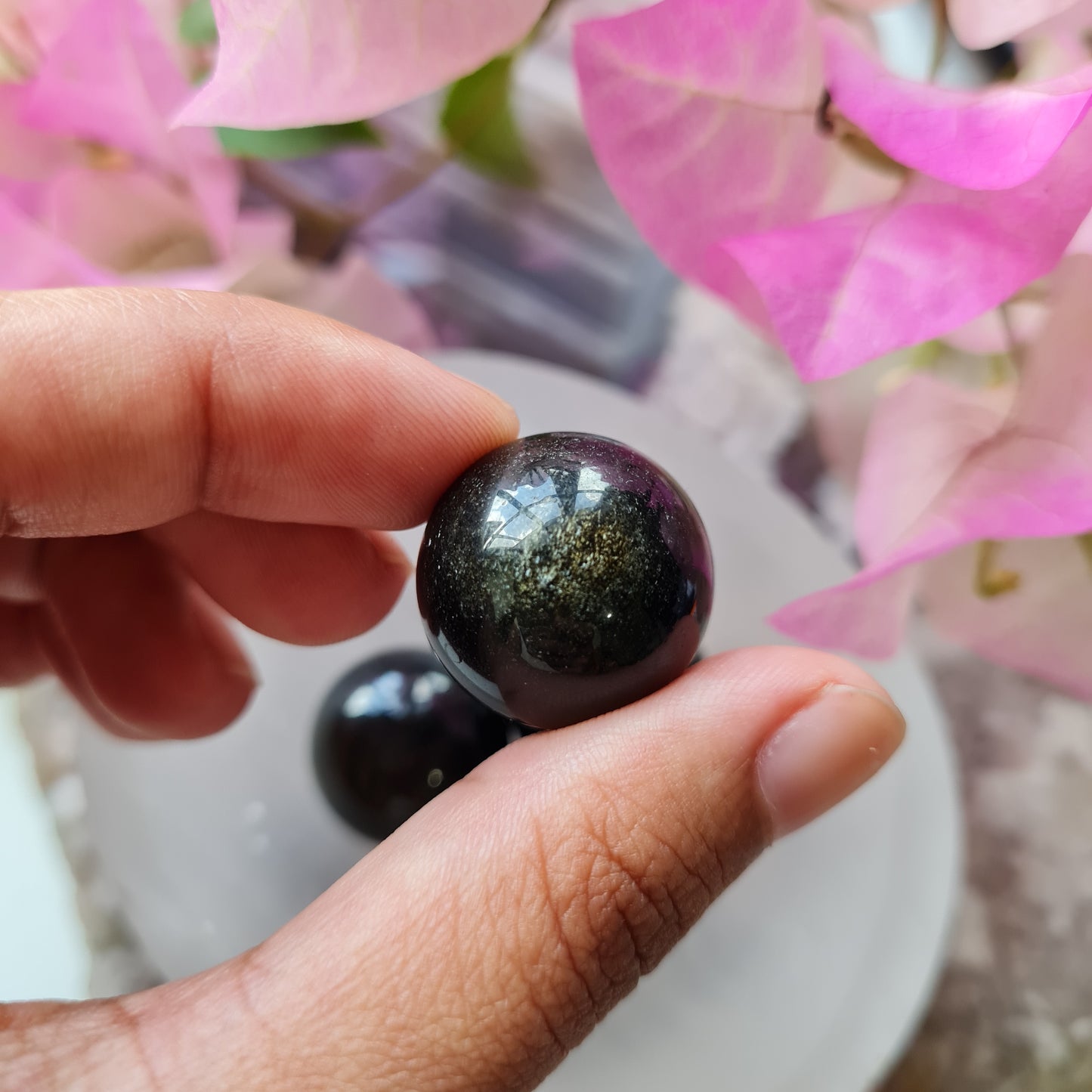 Gold Sheen Obsidian Mini Gemstone Sphere