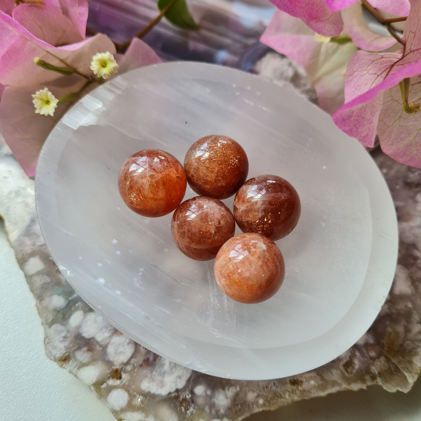 Sunstone Mini Gemstone Sphere