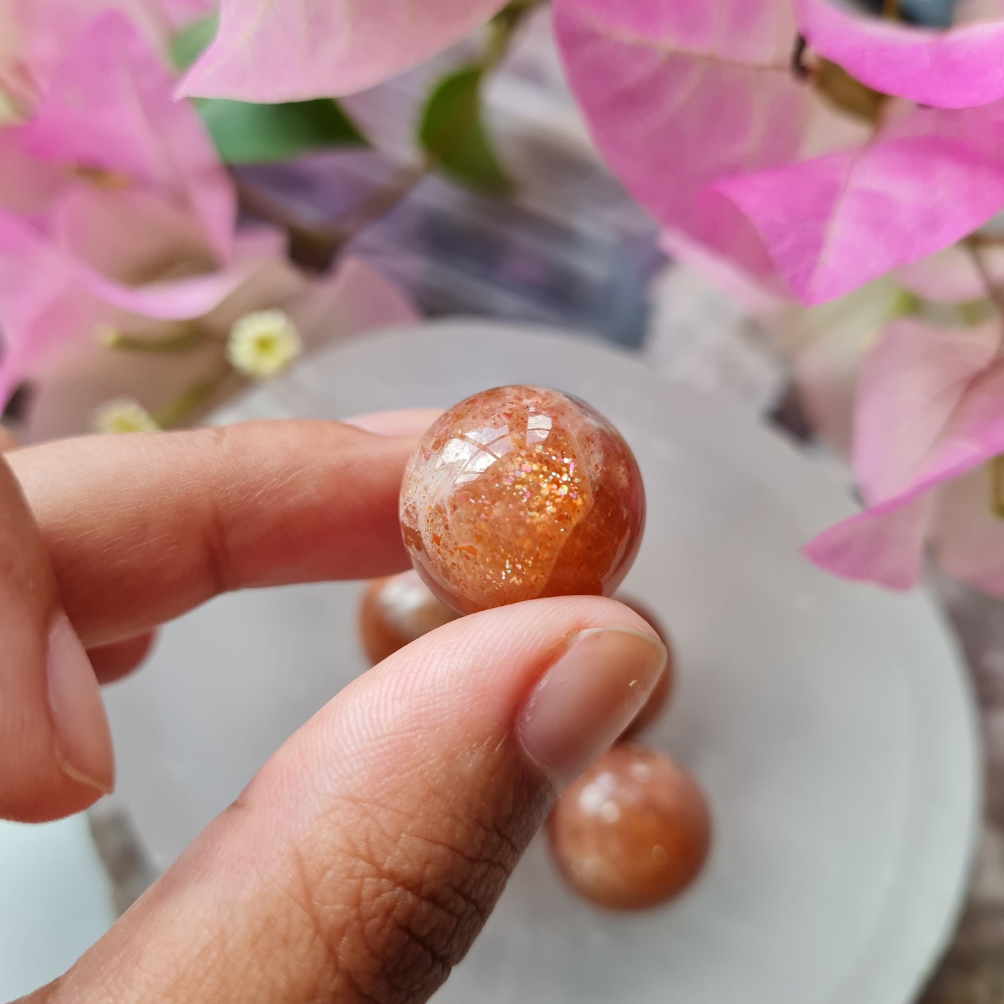 Sunstone Mini Gemstone Sphere