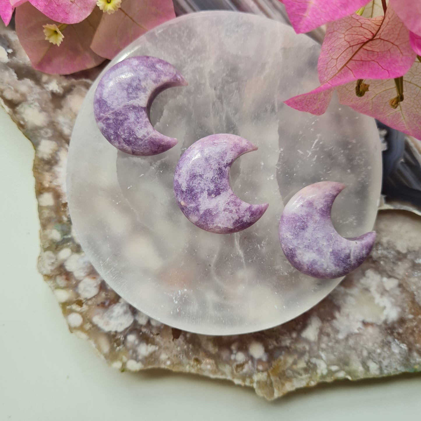 Mini Lepidolite Gemstone Moon