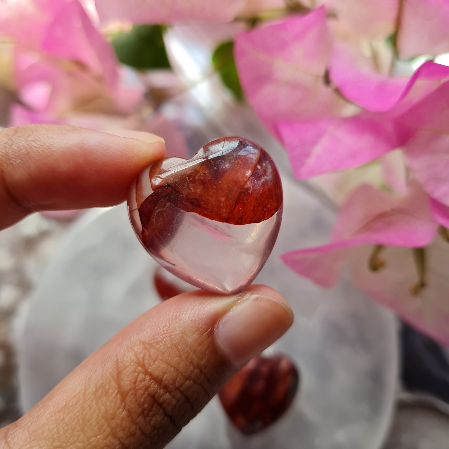 Mini Hematoid Quartz Gemstone Heart