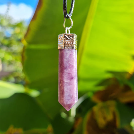 Lepidolite Point Necklace