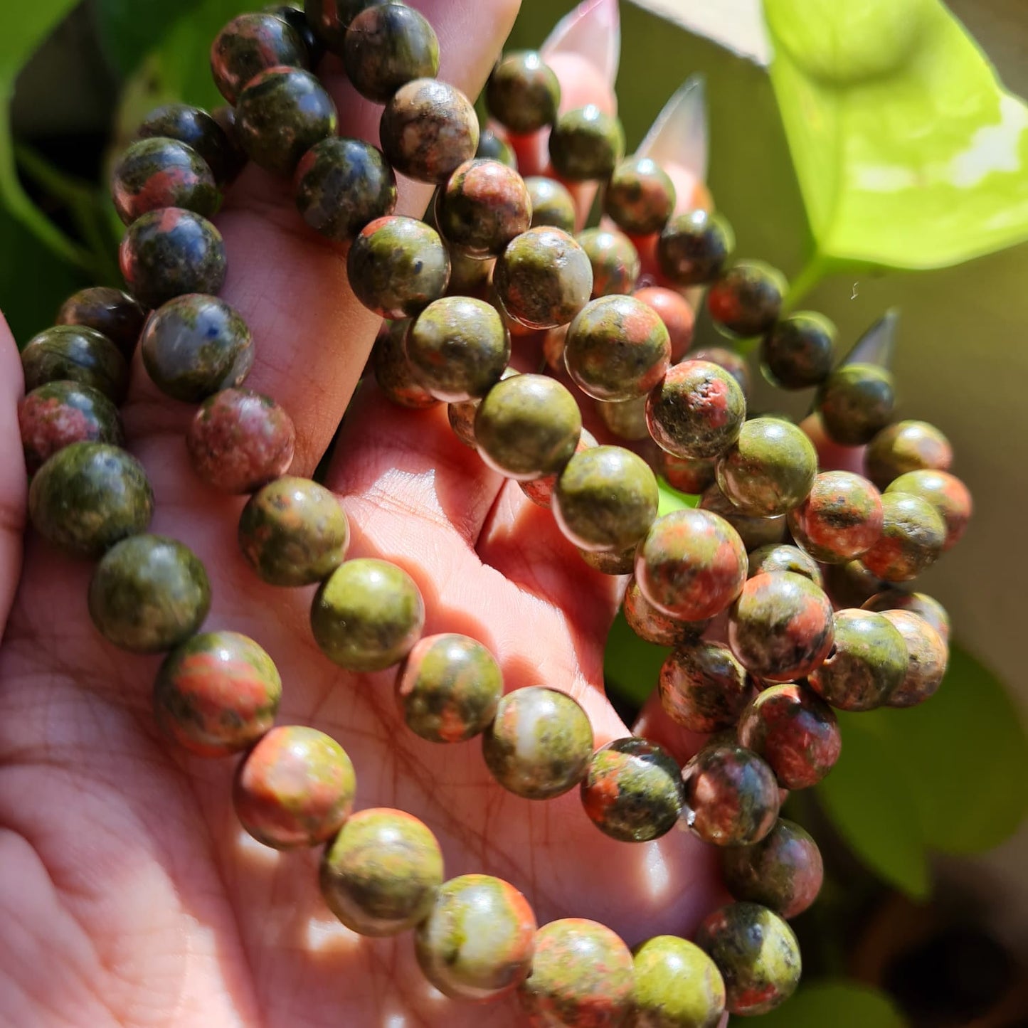 Unakite Gemstone Bracelet